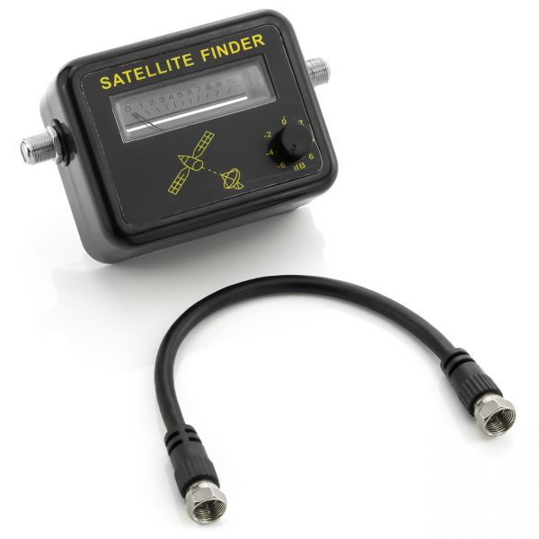 deleyCON Satfinder Satellitenfinder SAT Messgerät mit Pegelanzeige LNB Spiegel