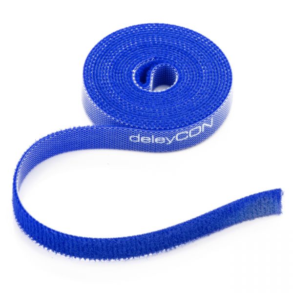 deleyCON 2m Klettband Rolle 10mm Breit Kabelbinder Klettverschluss Kabelklett