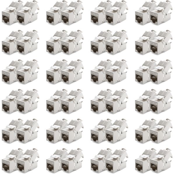 deleyCON 48x CAT7 Keystone Modul RJ45 für CAT7 CAT6 CAT6a 1000 MHz 10 Gbit/s